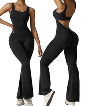 Load image into Gallery viewer, Women's sleeveless flared jumpsuit sexy backless vest