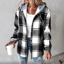 Load image into Gallery viewer, Women's large plaid style women's jacket