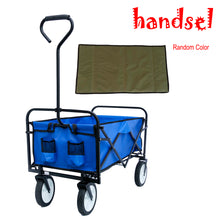 Load image into Gallery viewer, Folding Wagon Garden Shopping Beach Cart (Blue)