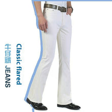 Load image into Gallery viewer, Men's Flared Pants Elastic Denim