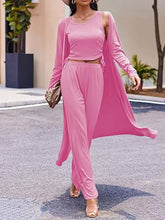 Load image into Gallery viewer, Women's 3-piece casual cardigan long knit vest