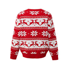 Load image into Gallery viewer, Ladies' Christmas sweater jacquard reindeer pullover warm knit sweater