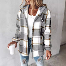 Load image into Gallery viewer, Women's large plaid style women's jacket