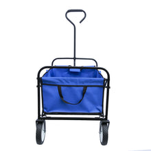 Load image into Gallery viewer, Folding Wagon Garden Shopping Beach Cart (Blue)