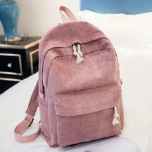 Load image into Gallery viewer, Corduroy Backpack Students Shoulder School Bags