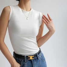 Load image into Gallery viewer, Cotton Small Round Neck Basic Versatile Camisole