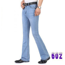 Load image into Gallery viewer, Men's Flared Pants Elastic Denim