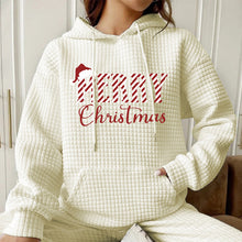 Load image into Gallery viewer, Christmas letter pattern printed top hoodie