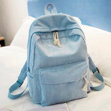 Load image into Gallery viewer, Corduroy Backpack Students Shoulder School Bags