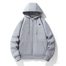 Load image into Gallery viewer, European and American zipper cardigan heating hoodie for men