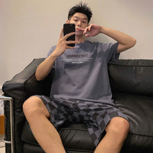 Load image into Gallery viewer, Men's Round Neck Cartoon Loose Homewear Suit