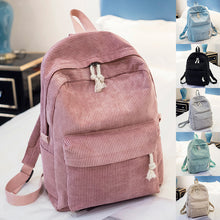 Load image into Gallery viewer, Corduroy Backpack Students Shoulder School Bags
