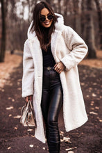 Load image into Gallery viewer, Long net color long sleeved woolen women's coat