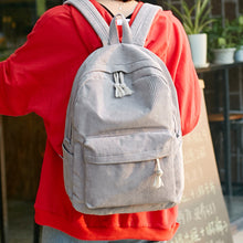 Load image into Gallery viewer, Corduroy Backpack Students Shoulder School Bags