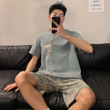 Load image into Gallery viewer, Men's Round Neck Cartoon Loose Homewear Suit