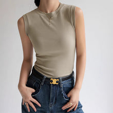 Load image into Gallery viewer, Cotton Small Round Neck Basic Versatile Camisole
