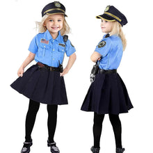 Load image into Gallery viewer, Halloween Costume Children Police Uniform