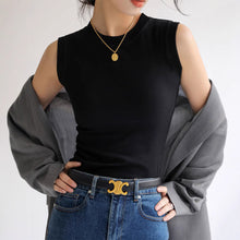 Load image into Gallery viewer, Cotton Small Round Neck Basic Versatile Camisole