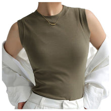 Load image into Gallery viewer, Cotton Small Round Neck Basic Versatile Camisole