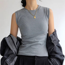 Load image into Gallery viewer, Cotton Small Round Neck Basic Versatile Camisole