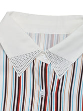 Load image into Gallery viewer, Perfee Contrast Striped Collared Neck Long Sleeve Shirt