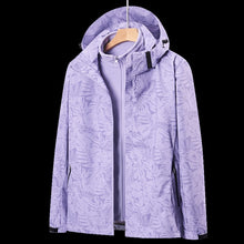 Load image into Gallery viewer, Men's Windproof And Waterproof Single Two-Piece Stand Collar Hooded Autumn And Winter Coat Printed LOGO