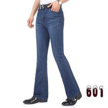 Load image into Gallery viewer, Men's Flared Pants Elastic Denim