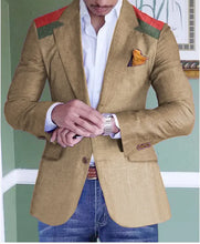 Load image into Gallery viewer, Men's Single Row Two Button Plaid Blazer