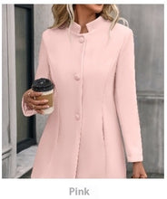 Load image into Gallery viewer, New Fall And Winter Lapels Slim-fit Wool Solid Color Fashion Temperament Coat