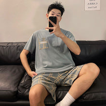 Load image into Gallery viewer, Men's Round Neck Cartoon Loose Homewear Suit