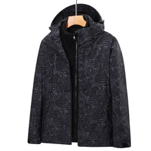 Load image into Gallery viewer, Men's Windproof And Waterproof Single Two-Piece Stand Collar Hooded Autumn And Winter Coat Printed LOGO