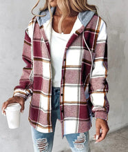 Load image into Gallery viewer, Women's large plaid style women's jacket