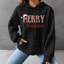Load image into Gallery viewer, Christmas letter pattern printed top hoodie