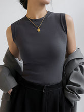 Load image into Gallery viewer, Cotton Small Round Neck Basic Versatile Camisole