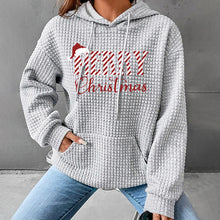Load image into Gallery viewer, Christmas letter pattern printed top hoodie