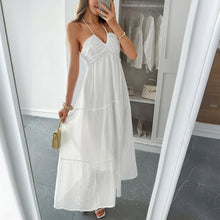 Load image into Gallery viewer, Halter Neck Beach Atmosphere Long Dress