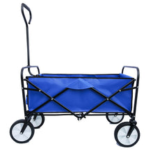 Load image into Gallery viewer, Folding Wagon Garden Shopping Beach Cart (Blue)