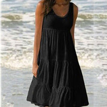 Load image into Gallery viewer, Jocoo Jolee Women Causual O Neck Sleeveless Ruffles Mini Dress
