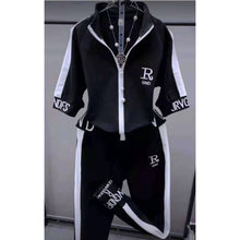 Load image into Gallery viewer, 2023 Summer New Women Tracksuit Loose Fashion Casual Short Sleeve Hooded Top Pants