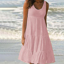 Load image into Gallery viewer, Jocoo Jolee Women Causual O Neck Sleeveless Ruffles Mini Dress