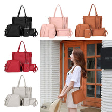 Load image into Gallery viewer, 4pcs/Set PU Leather Handbag Fringe Shoulder Bags Purse Set Tote Bag Crossbody Bag Wallet Purse Messenger Satchel for Women