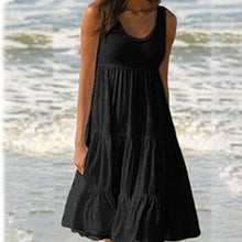 Load image into Gallery viewer, Jocoo Jolee Women Causual O Neck Sleeveless Ruffles Mini Dress