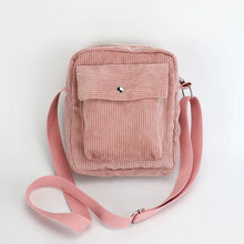 Load image into Gallery viewer, Women Corduroy Flap Shoulder Bag Canvas Lining