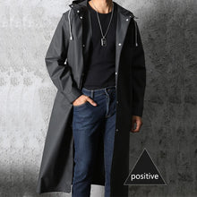 Load image into Gallery viewer, Black Fashion Adult Waterproof Long Raincoat Women Men Rain Coat