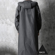 Load image into Gallery viewer, Black Fashion Adult Waterproof Long Raincoat Women Men Rain Coat