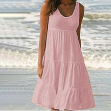 Load image into Gallery viewer, Jocoo Jolee Women Causual O Neck Sleeveless Ruffles Mini Dress