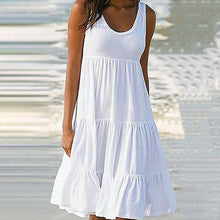 Load image into Gallery viewer, Jocoo Jolee Women Causual O Neck Sleeveless Ruffles Mini Dress