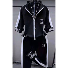 Load image into Gallery viewer, 2023 Summer New Women Tracksuit Loose Fashion Casual Short Sleeve Hooded Top Pants