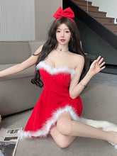 Load image into Gallery viewer, Women's Holiday Midnight Low-Cut Sexy Dress Christmas
