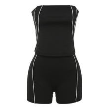 Load image into Gallery viewer, Fashion Off-shoulder Stitching Strapless Pants Suit Women